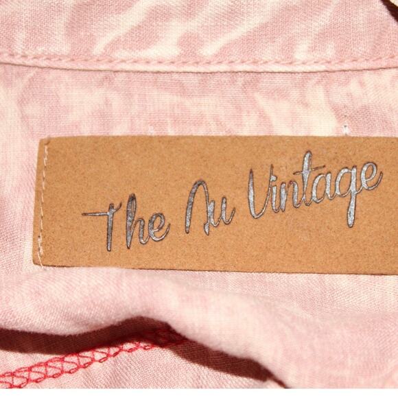 The Nu Vintage Stevie Nicks Graphic Shirt | Rose Pink Button-Up | Size Large - Picture 6 of 7